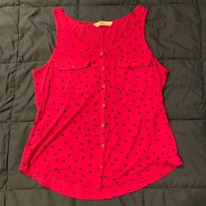 Pink Polka Dot Tank Top